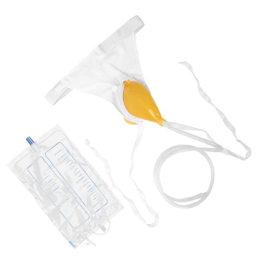 Silicon Urine Collector Connector Set/男女接尿器 Re-useable Adult Urinal Bag ...