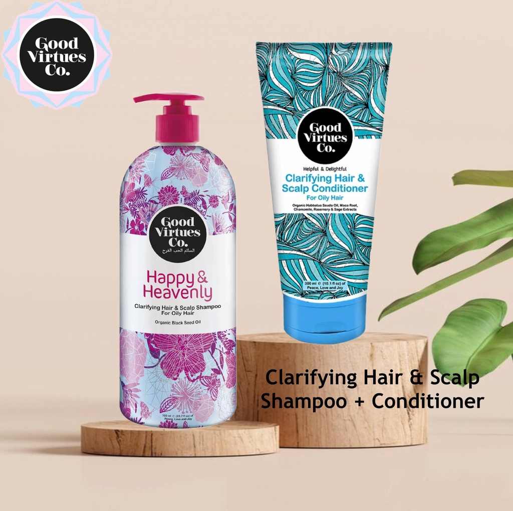 Good Virtues Co Clarifying Hair Scalp Shampoo 700ml + Conditioner 300ml