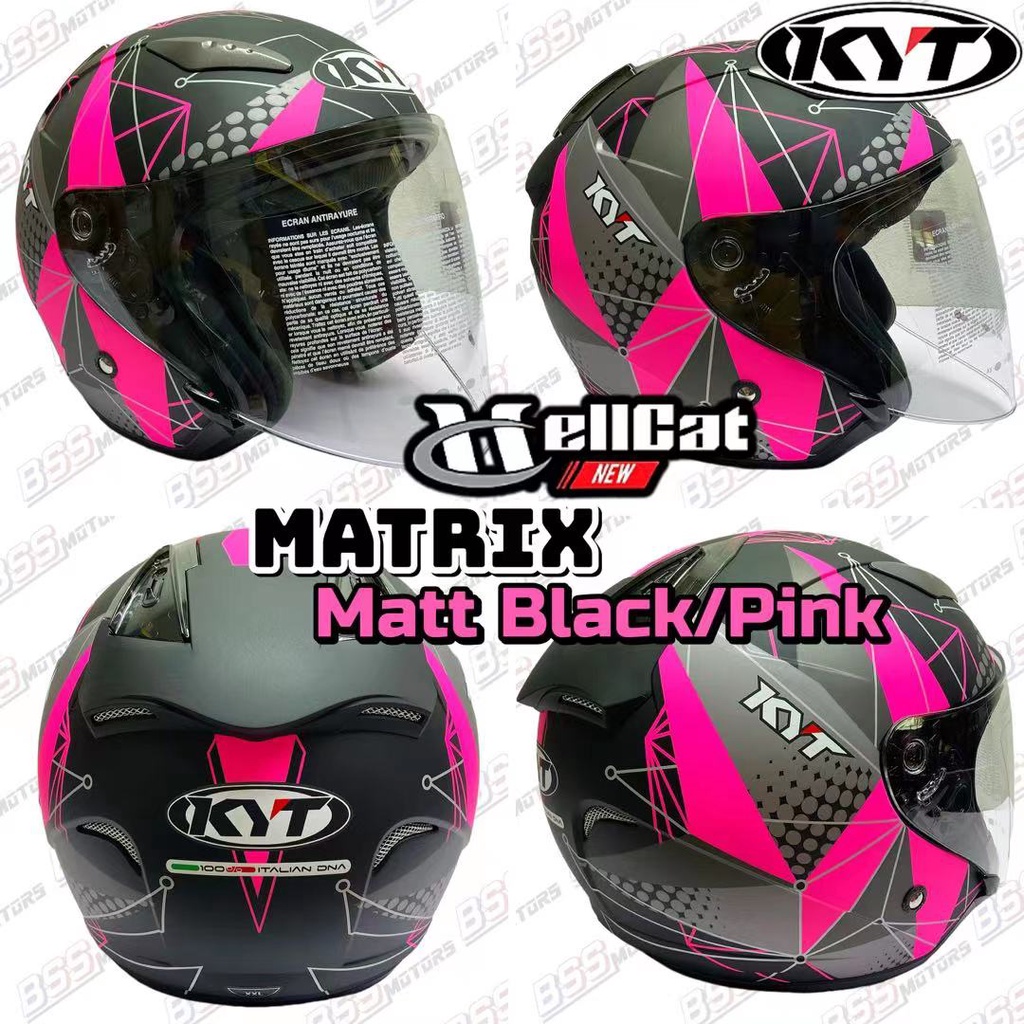 Helmet KYT Hellcat New Graphic Open Face 100% ORIGINAL Open Face