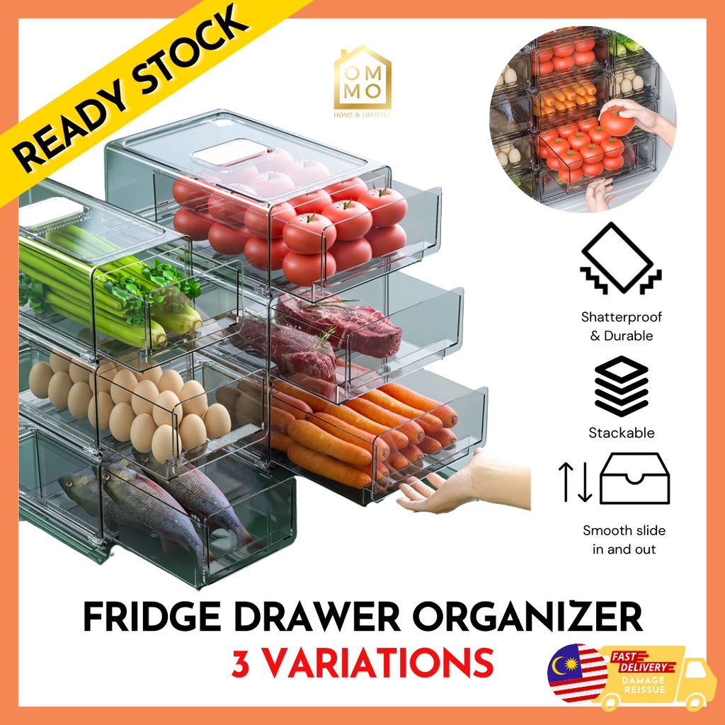 OMMO Susan Drawer Refrigerator Organizer Stackable Storage Shopee