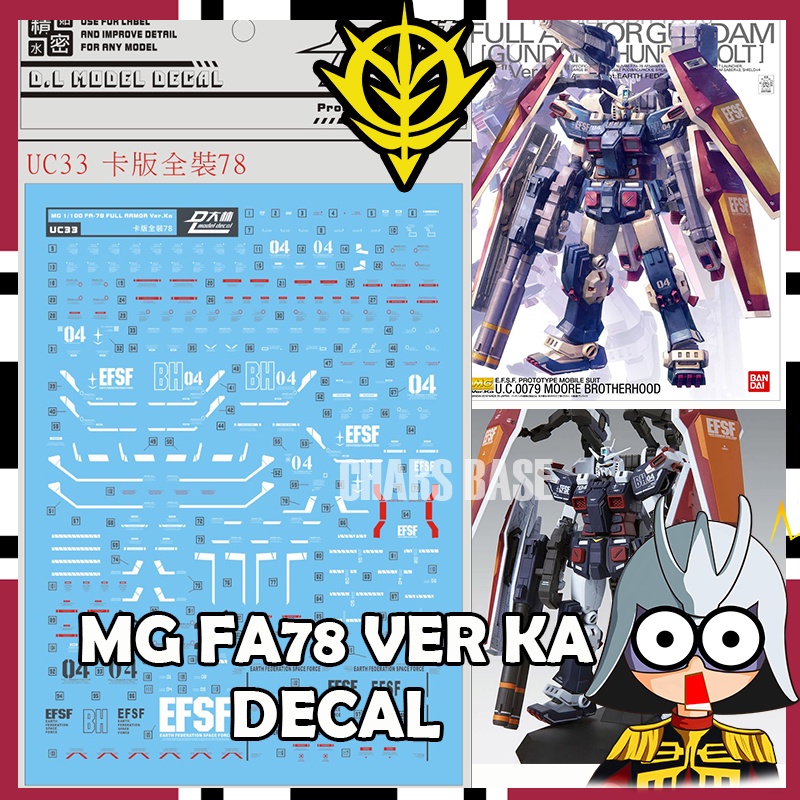 MG FA RX78 FULL ARMOR FA78 DECAL DECAL DALIN DECAL UC33 | Shopee Malaysia