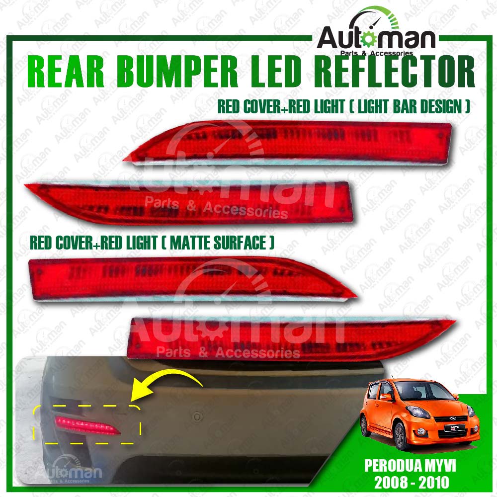 Perodua Myvi 2008 2010 Rear Bumper Reflector LED Brake Lamp Light