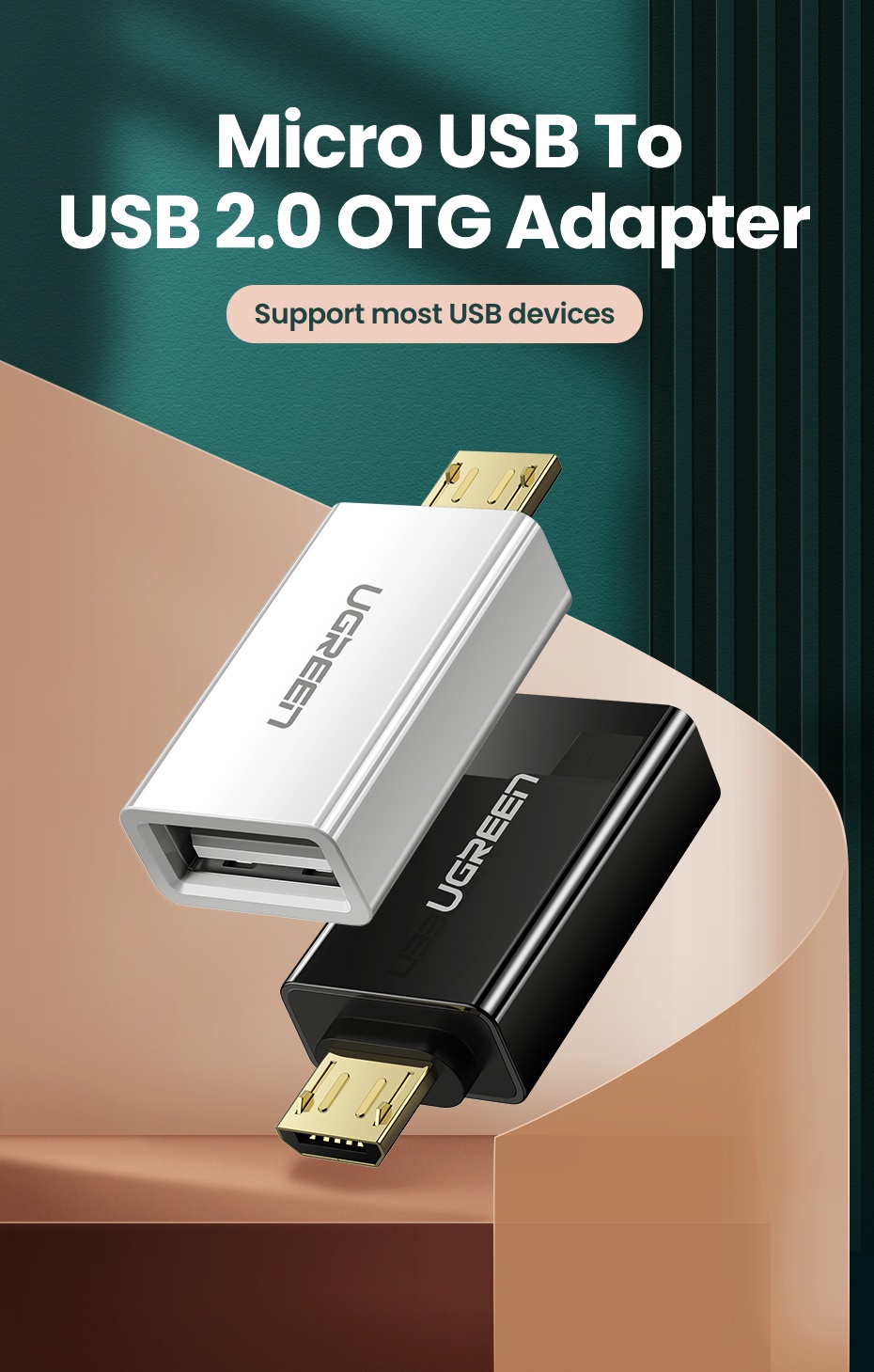 UGREEN Micro USB to USB 2.0 OTG Adapter Data Transfer OTG Game ...