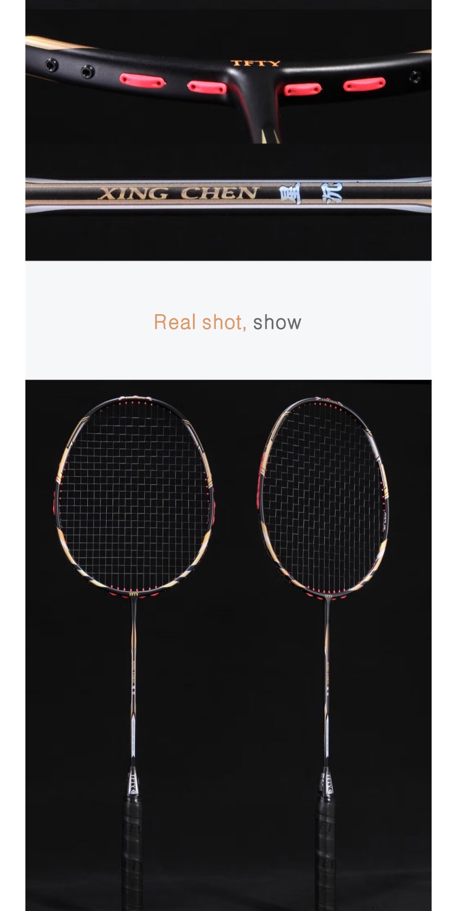ALP SC-TFTY Series Genuine 5U 35Lbs Strung Full Carbon Fiber Badminton ...