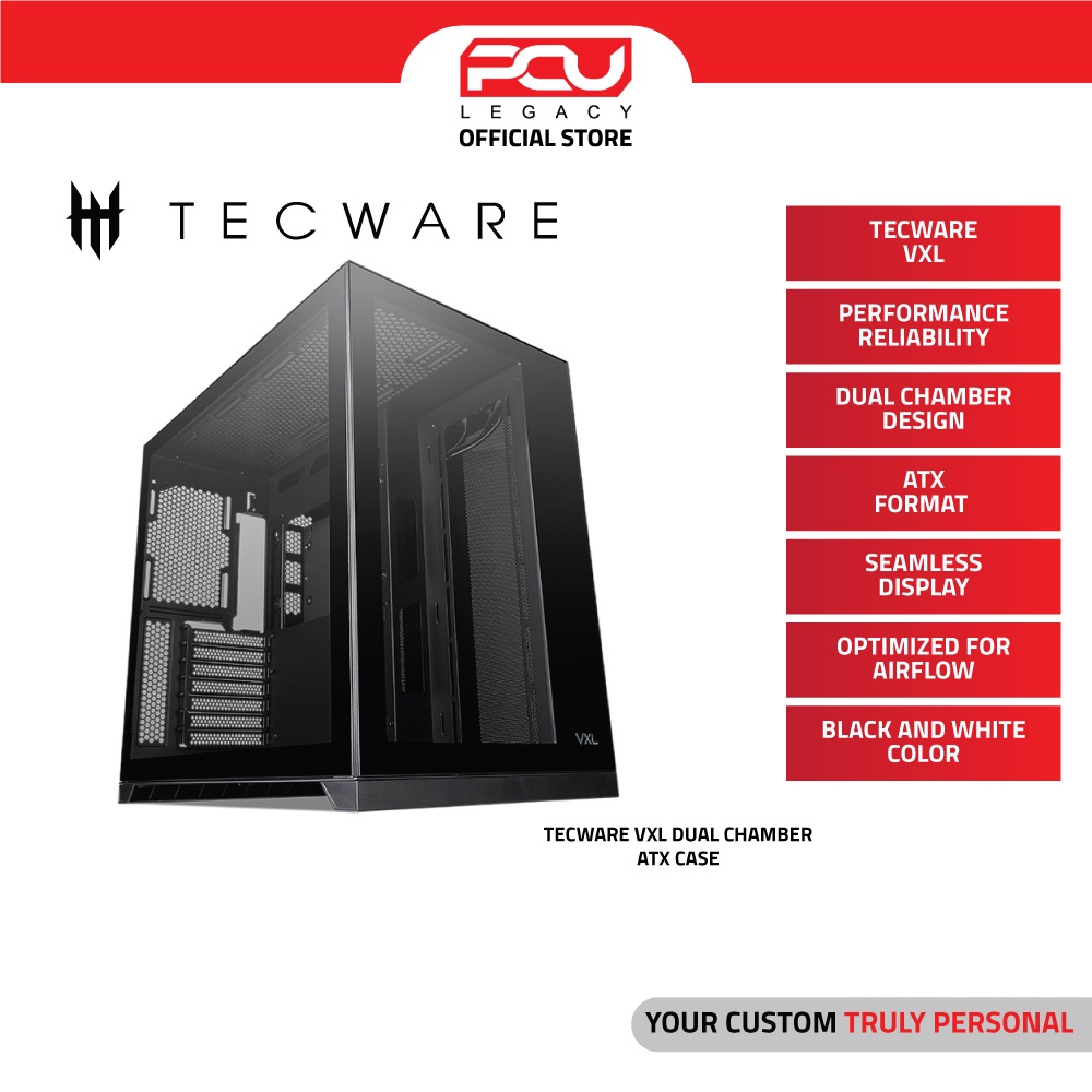 Tecware Vxl Tg Gaming Case Black Year Warranty Shopee Malaysia