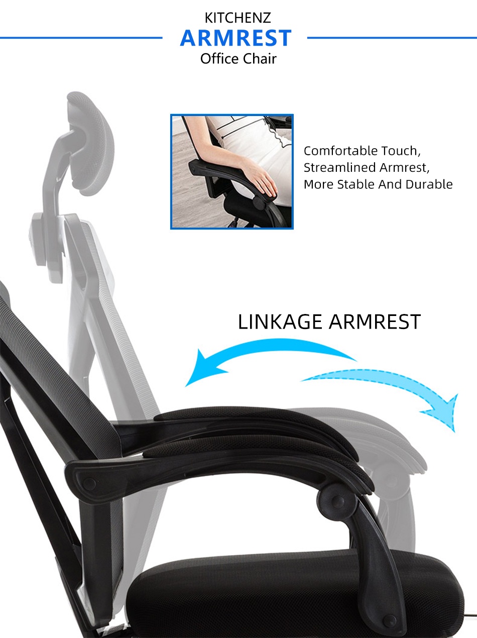 KitchenZ Office Ergonomic Executive High Back Foldable Chair Office Chair Study Room Shopee