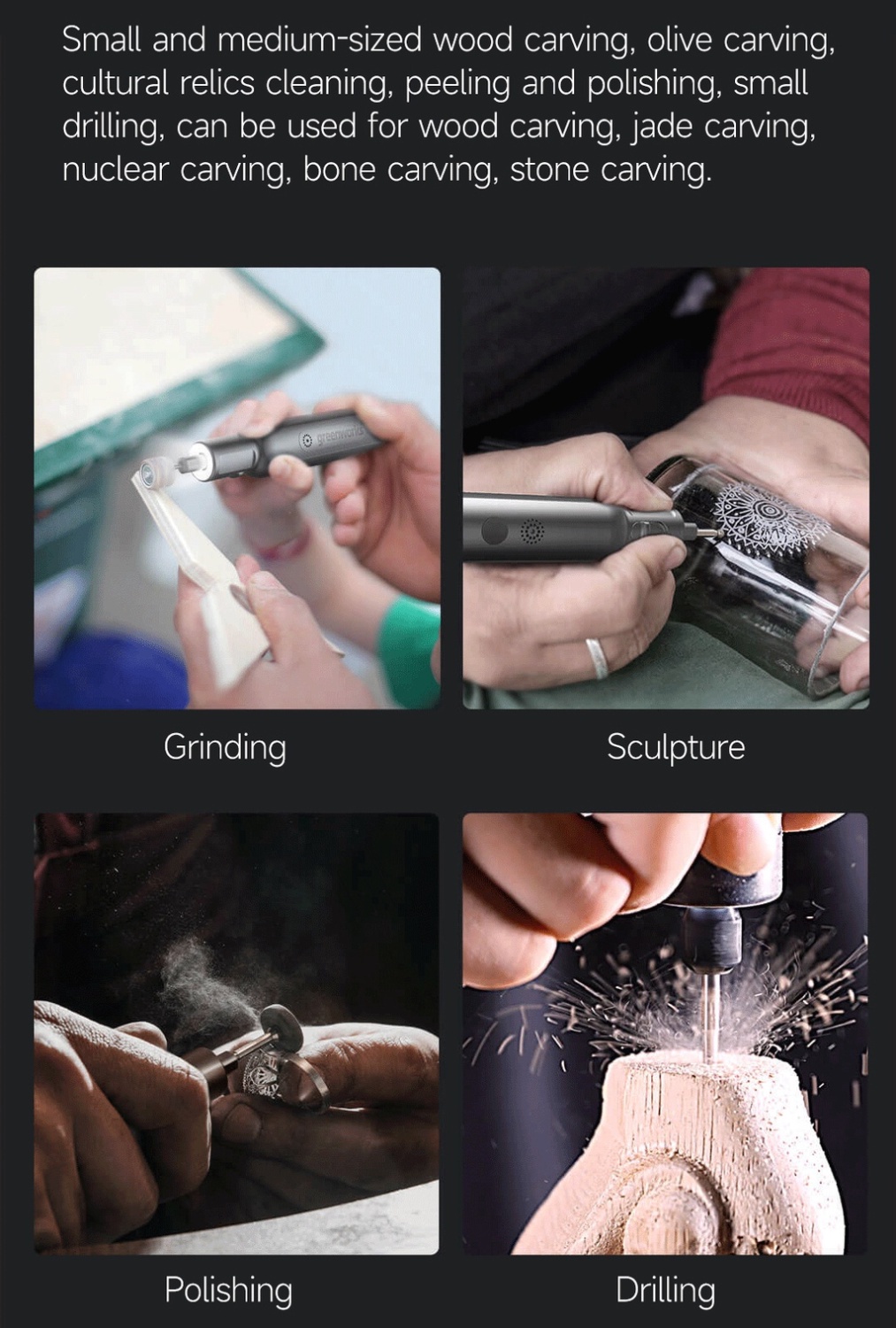 For Xiaomi Greenworks 8V Lithium Electric Grinding Set Multifuctional ...
