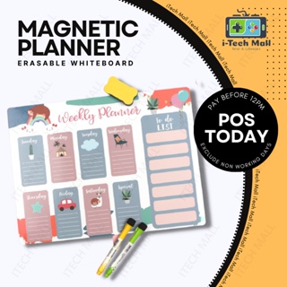 Dry Erase Magnetic Labels - Reusable Sticky Notes - Magnetic Notepads for Refrigerator - Dry Erase Magnetic Sheets - Blank Magnet Stickers to Write