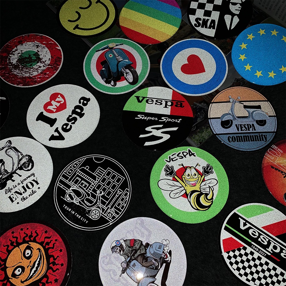 Vespa Piaggio Italy Soft Magnet Reflective Sticker 3D Emblem Badge ...