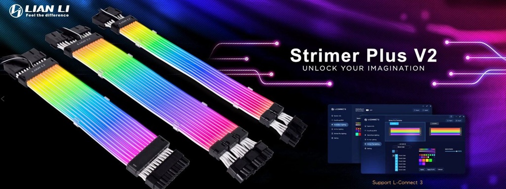 Lian Li Strimer Plus V1 / V2 Addressable RGB Extension Cables | For ...