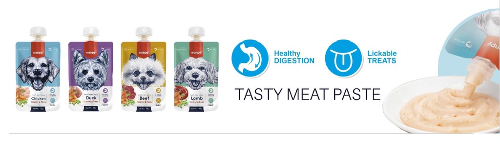 Wanpy Tasty Meat Paste Pouch 90g / Dogs / Wet Food | Shopee Malaysia