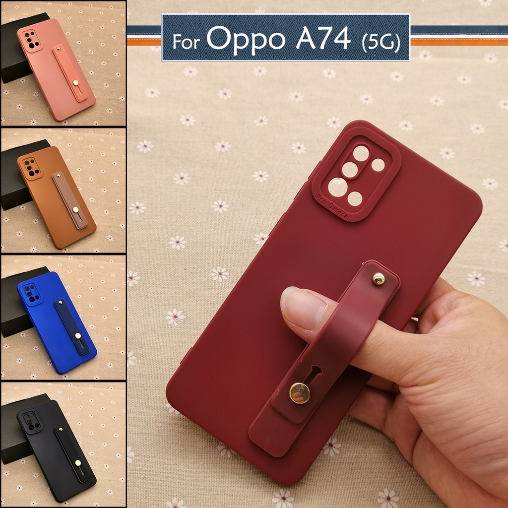 Oppo A74 5G Plain DIY Ring I-Ring Back Silicone Case TPU Soft Cover ...