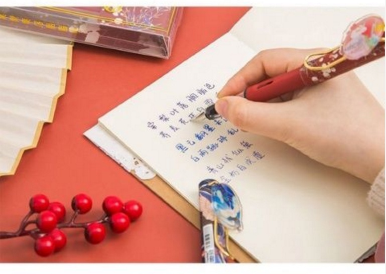 Ancient style national tide fountain pen high face value古风国潮钢笔高颜值仙气少女心可 ...