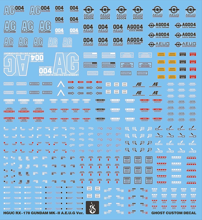 [ COPY GHOST] HG32 HGUC 1/144 RX-178 MK II A.E.U.G GUNDAM WATER DECAL ...