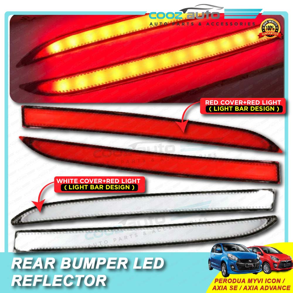 Perodua Myvi Icon Axia SE Advance Rear Bumper Reflector LED Brake Lamp