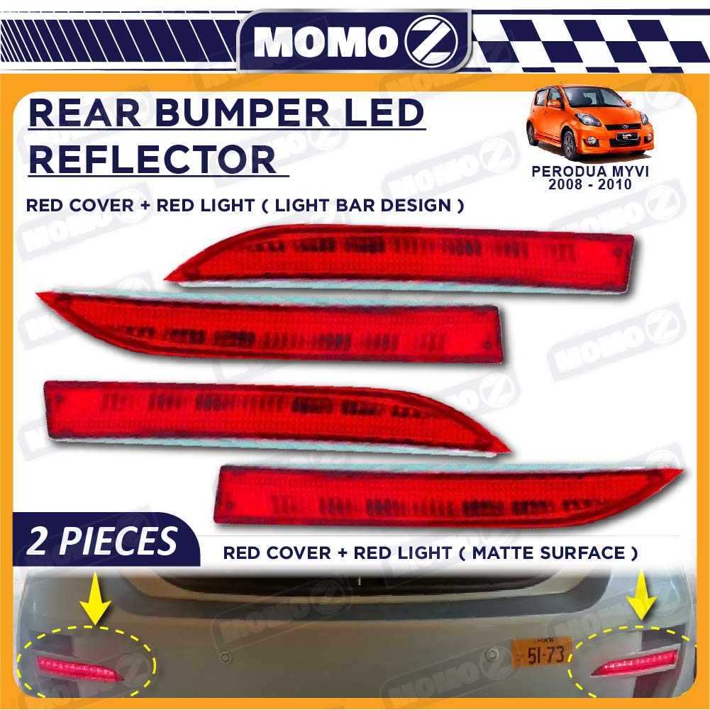 Car Rear Bumper Reflector LED Brake Lamp Perodua Myvi 2008 2010 Light