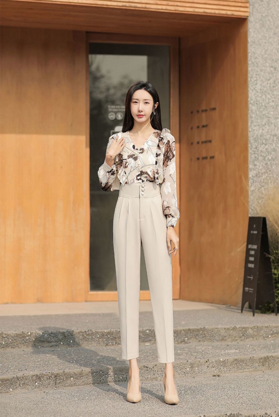 Fashion Women's Summer Cropped Suit Pants Aesthetic Hot Khaki Harem ...