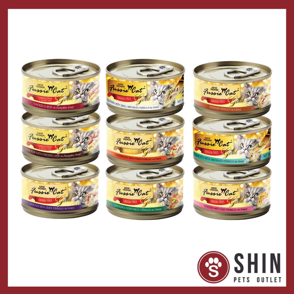 Fussie Cat Super Premium Gold label 80g Cat wet food Makanan Kucing Shopee Malaysia