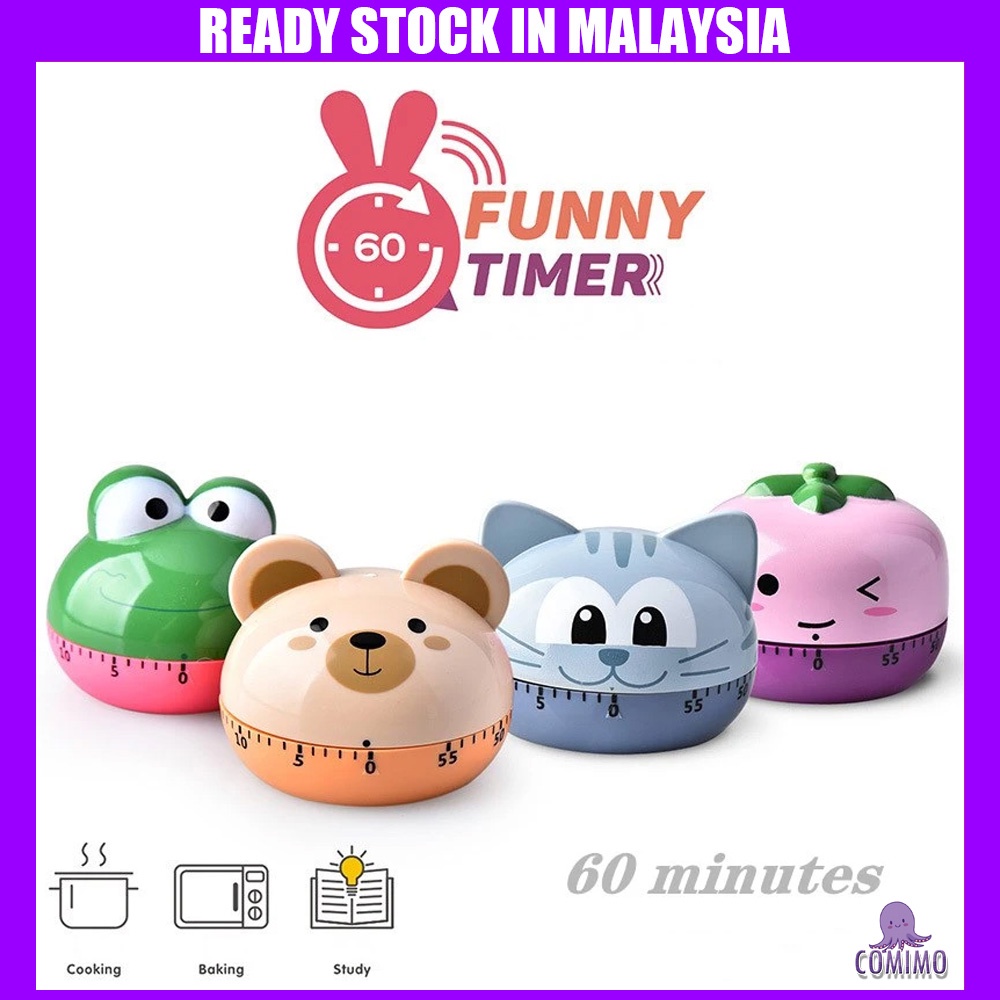 Digital Timer Kitchen Countdown Clock Cute Animal Vegetable Alarm Clock
