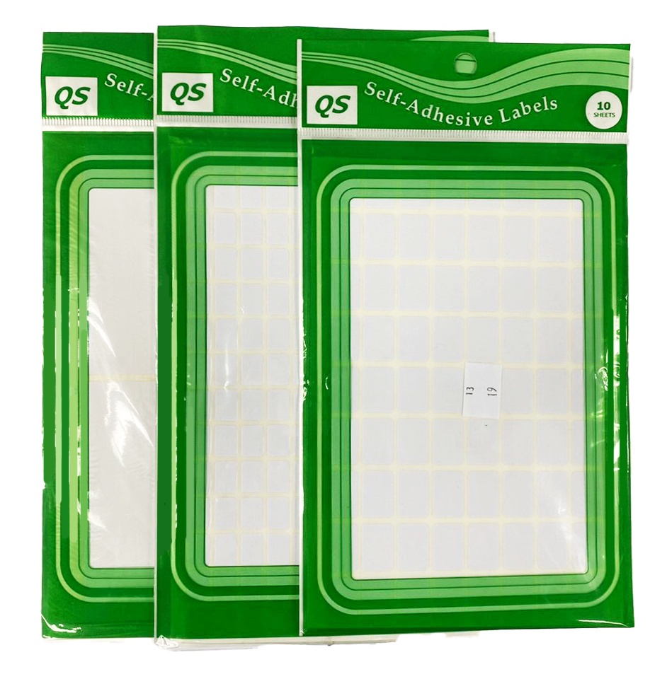 Self Adhesive Label 10 Sheet / available in different sizes / sticker ...