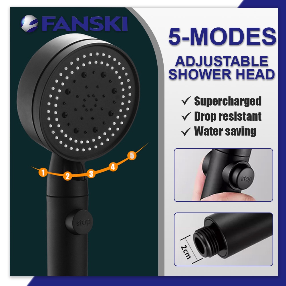 Multi Function High Pressure Shower Head 5 Mode Shower Head Shower Head ...