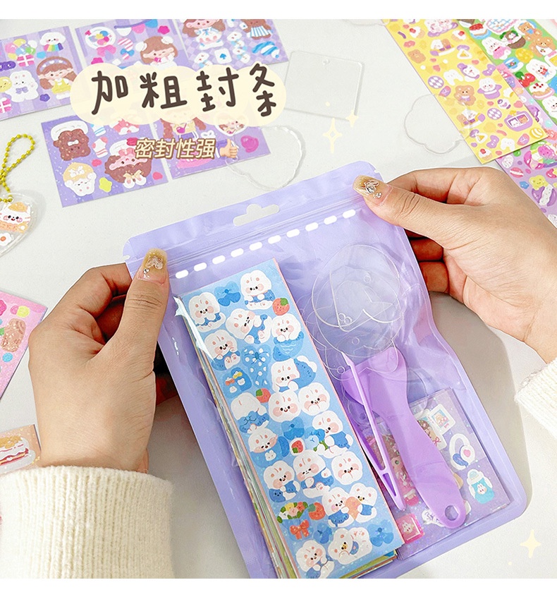 Kids Cute Goo Goo Card Sticker Set DIY Goo Plate Notedbook Goo Card ...