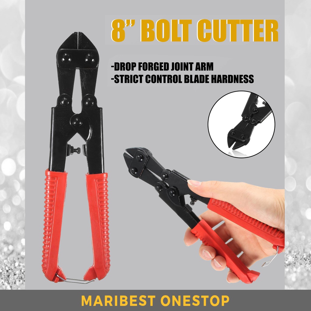Small 8" Bolt Cutters Heavy Duty Steel Wire/Mesh Cutting Clipper Tools Shopee Malaysia