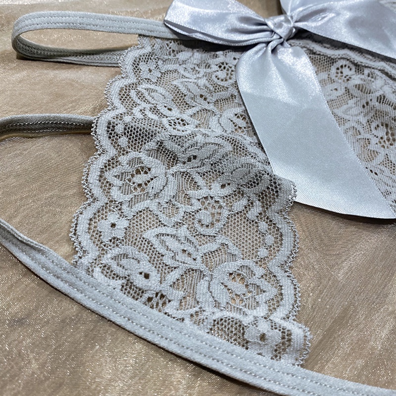 Sexy G-String Lingerie Elastic Lace Panties Transparent Crotchless ...