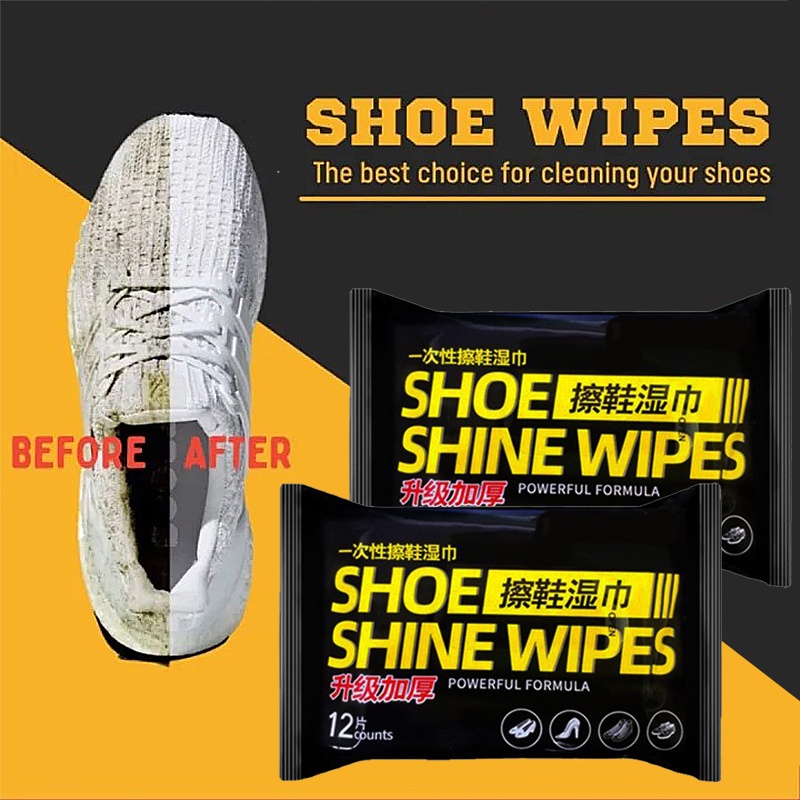 80pcs Disposable Shoes Decontamination Cleaning Quick Wipes Towels Shoe Sneaker Caring Tool