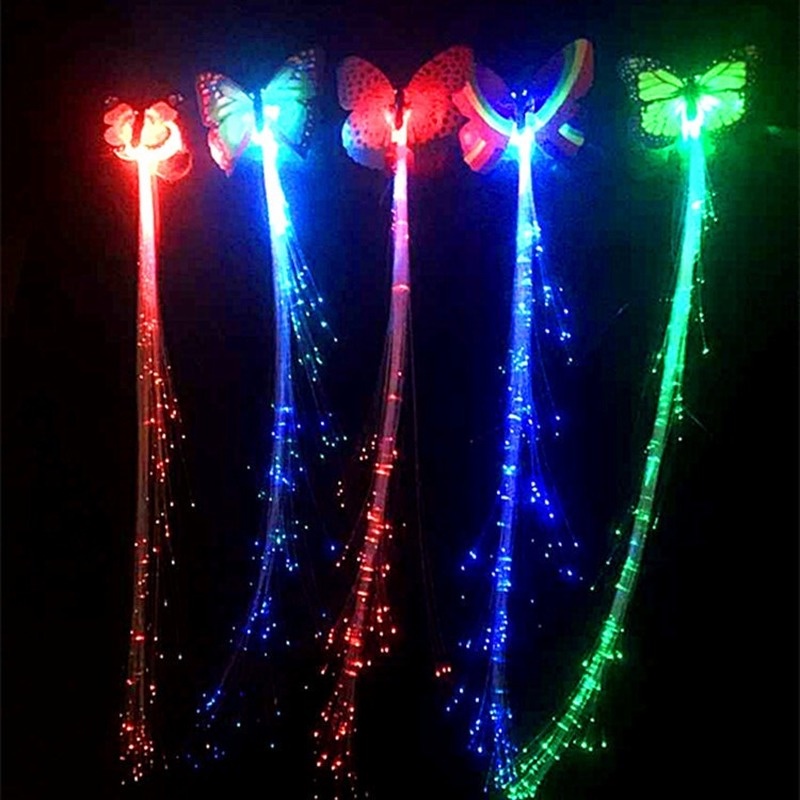 1PC LED Flashing Hair Braid Glowing Luminescent Hairpin Novetly Hair ...