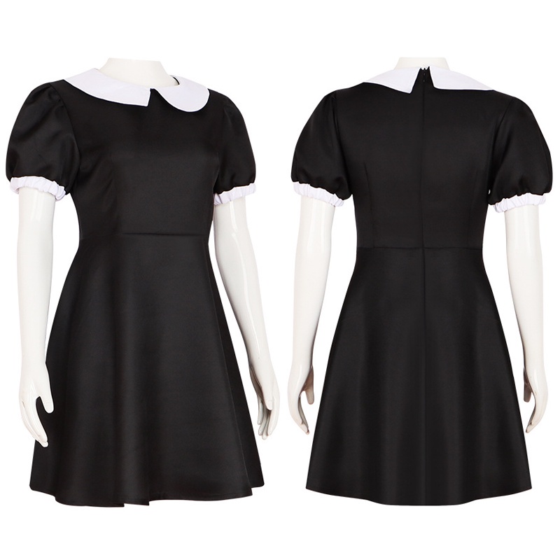 Full Set Wednesday The Addams Family Dress And Wig for Kids and Adults ...