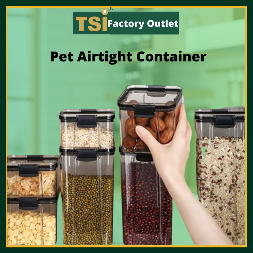 TSI PET Airtight Food Container Storage Box Plastic Bekas Kedap Udara ...