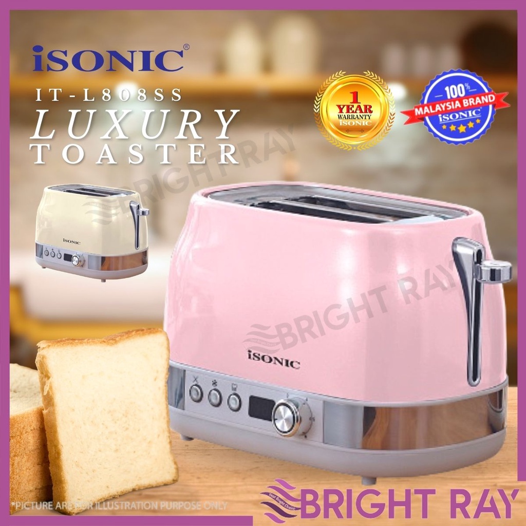 ISONIC LUXURY TOASTER 6 Level 2 Slice Bread Toaster Removeable Crumb
