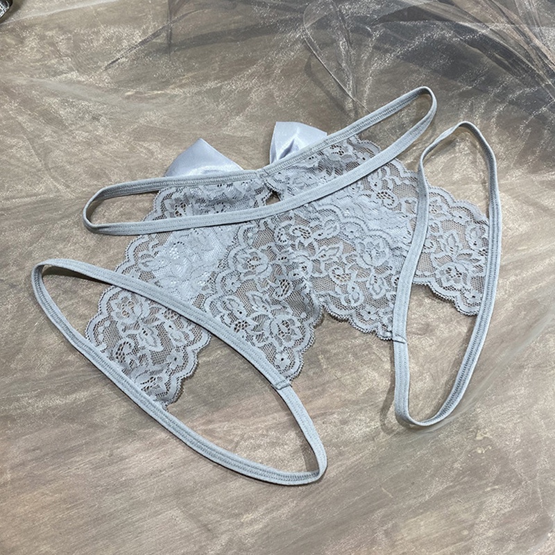 Sexy G-String Lingerie Elastic Lace Panties Transparent Crotchless ...