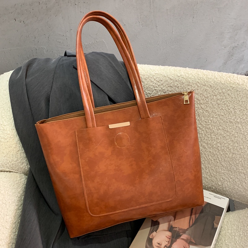 Leather tote bag shopee sale