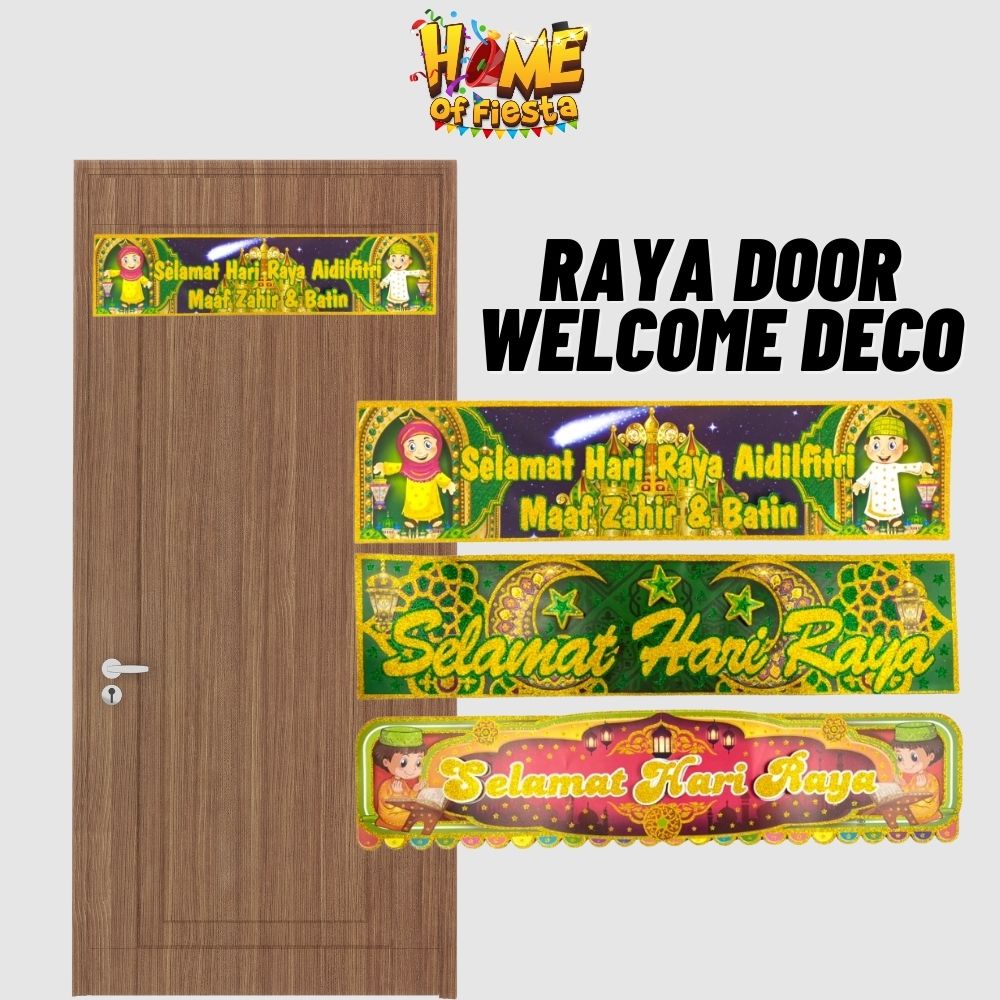 HOFS Raya 2023 Hari Raya Door Long Banner Decoration Glitter 3D Wall