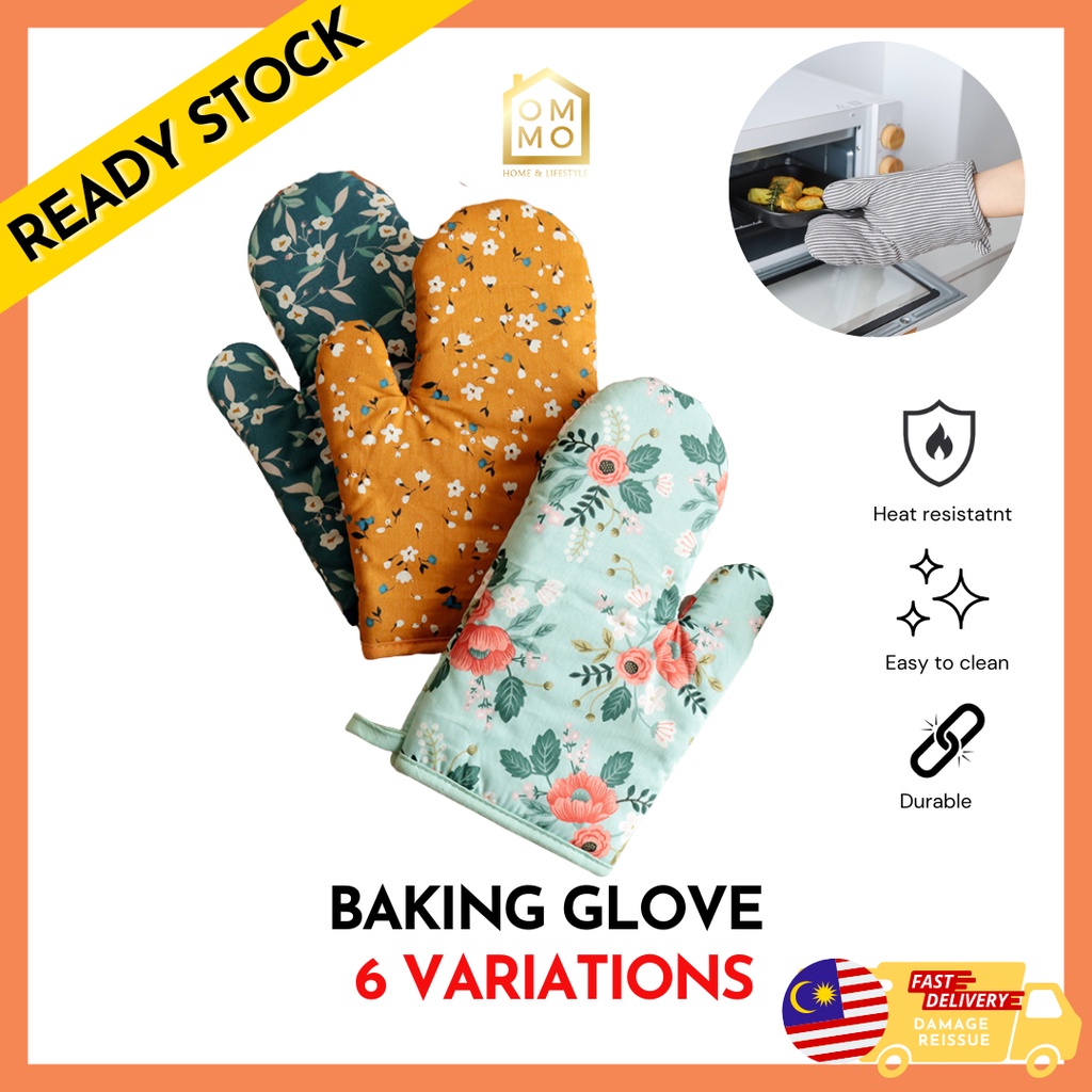 OMMO Scandi Baking Glove Oven Heatproof Mitten | Shopee Malaysia