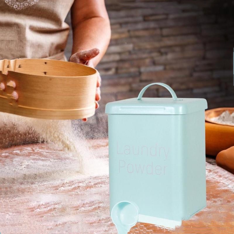 【NordicHome】Detergent Storage Box with lid and scoop Multipurpose ...