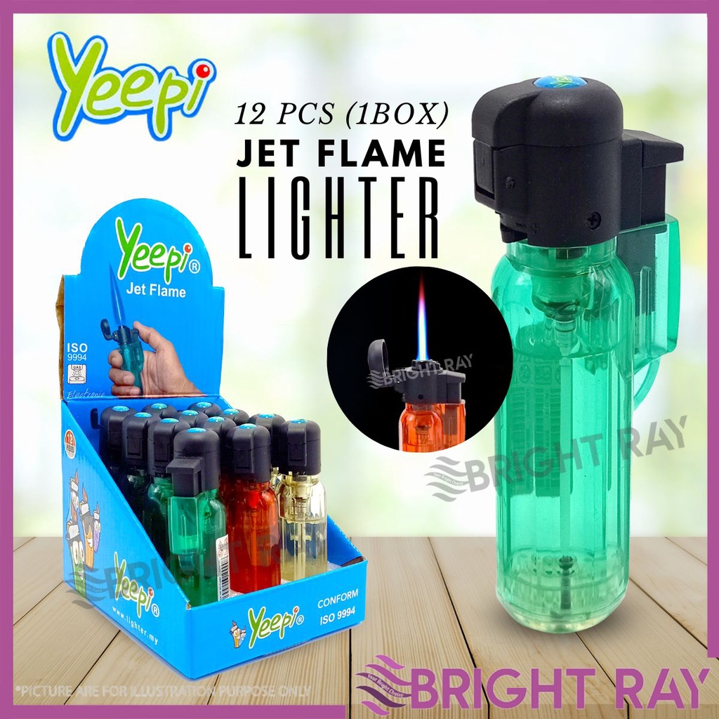 [12 PCS] YEEPI Refillable Lighter Jet Flame Gas Lighter Pemetik Api ...