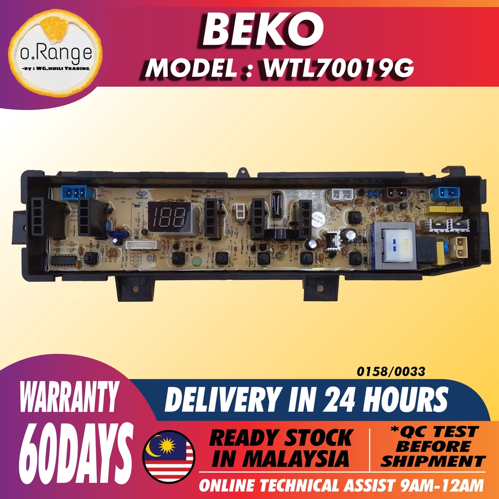 WTL70019G BEKO 7KG WASHING MACHINE PCB BOARD (CONTROL BOARD ) PANEL