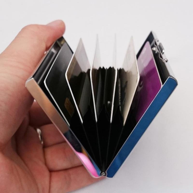 Auto Documents Organizer Credit Card Holder Cover Travel Metal Steel ...