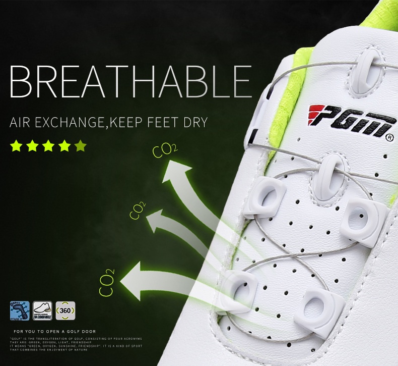 3D printed porous comfortable breathable waterproof shoes PGM golf anti ...