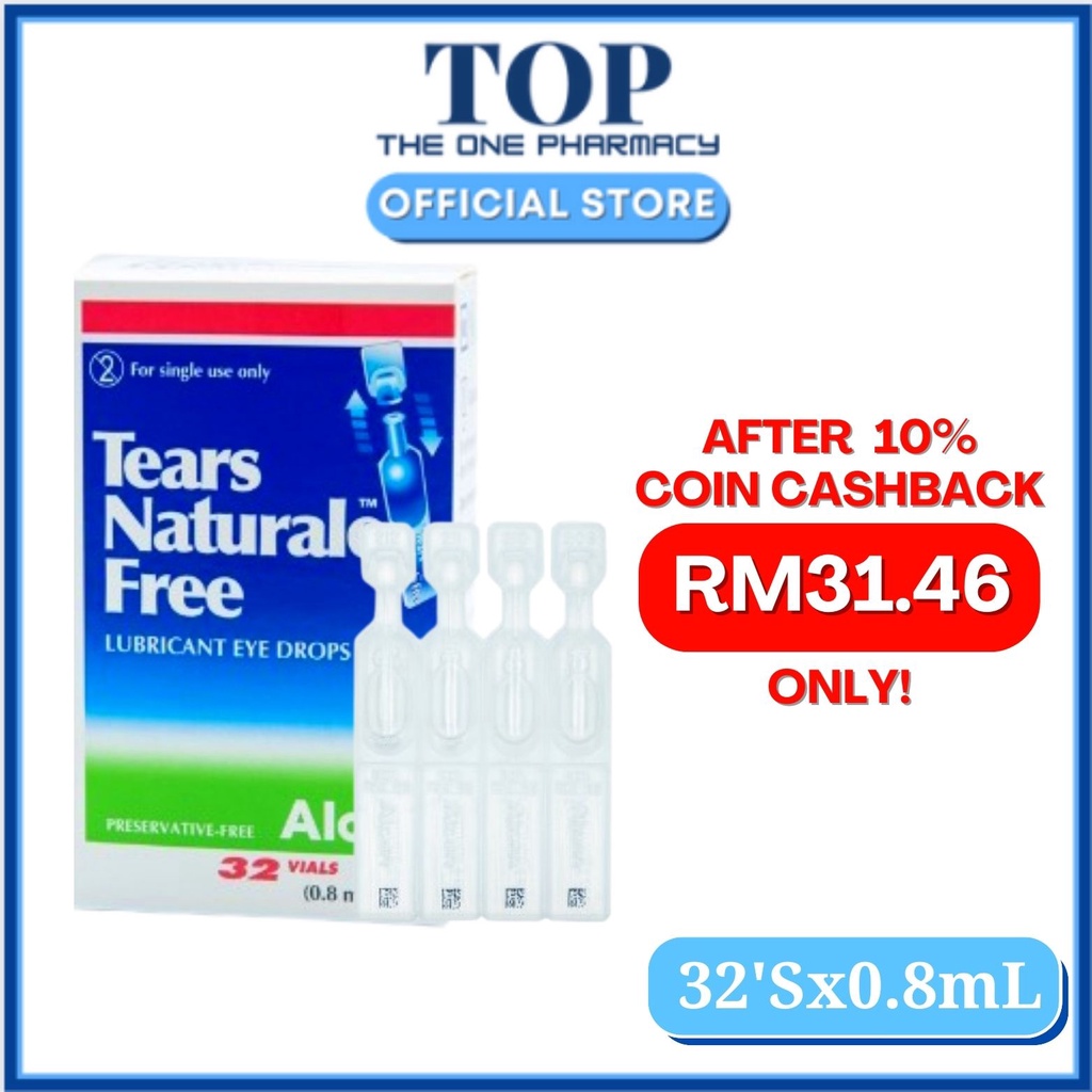 Alcon Tears Naturale Free Lubricant Eye Drops 08ml X32s Shopee Malaysia 9857