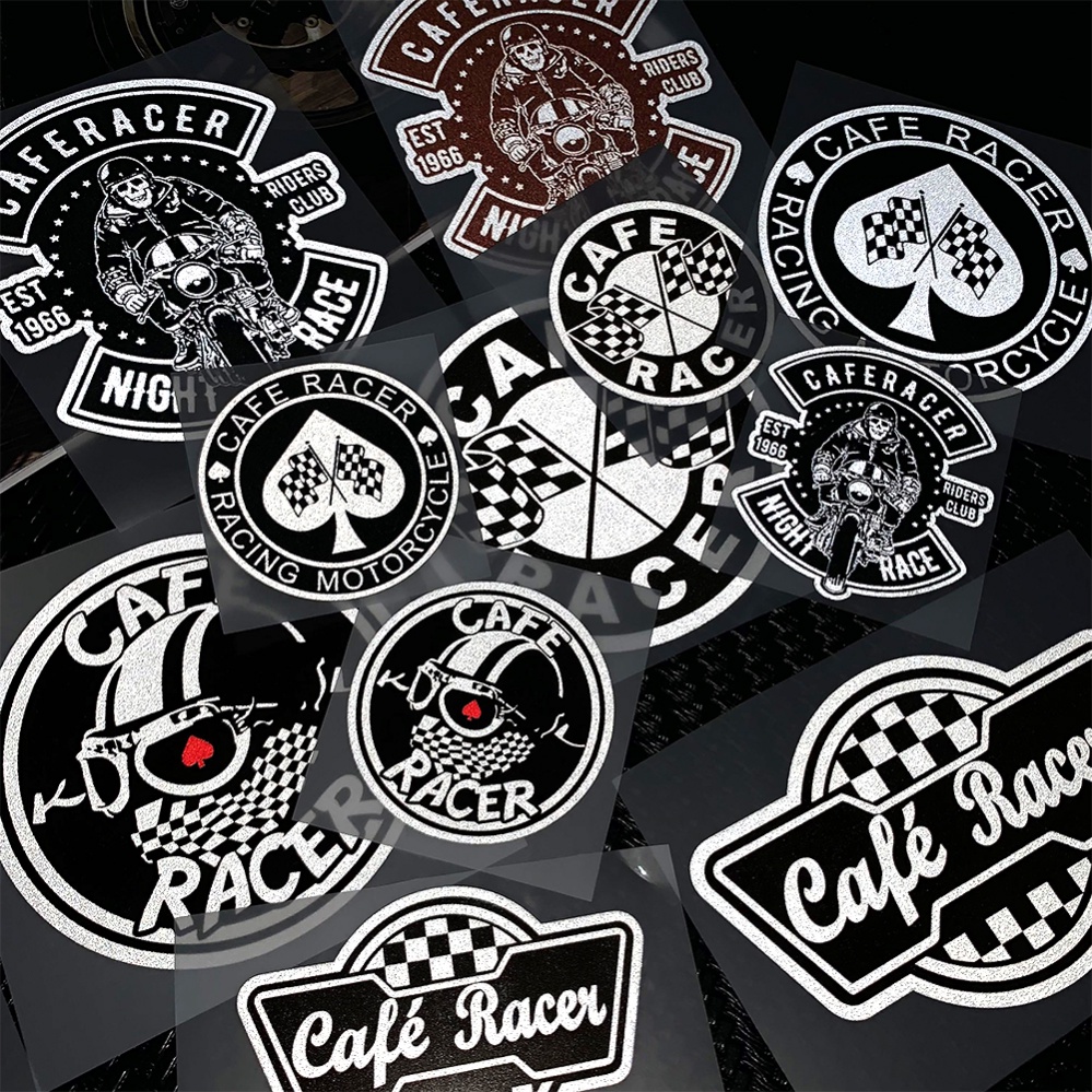 CAEF RACER Retro Knight Motorcycle Stickers Waterproof Stickers For ...