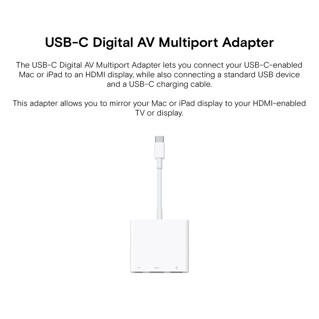 Apple USB-C Digital AV Multiport Adapter | Shopee Malaysia