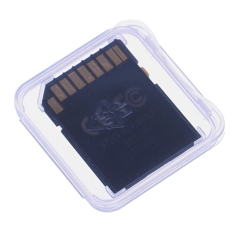 Standard SD SDHC Memory Card Holder Box 10pcs/lot Transparent SD Memory ...