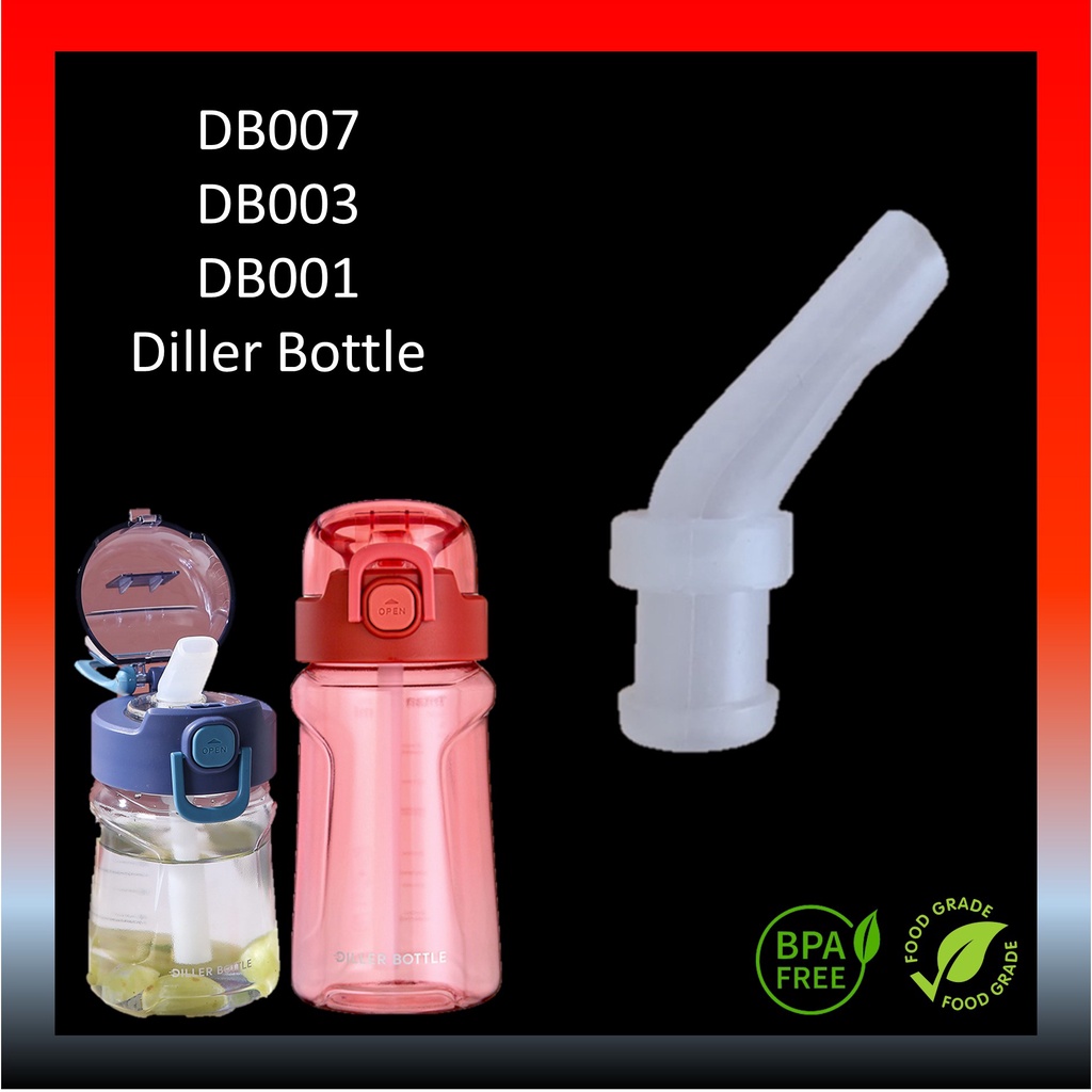 Diller Water Bottle Tritan For Sports DB001 DB003 DB007 Straw