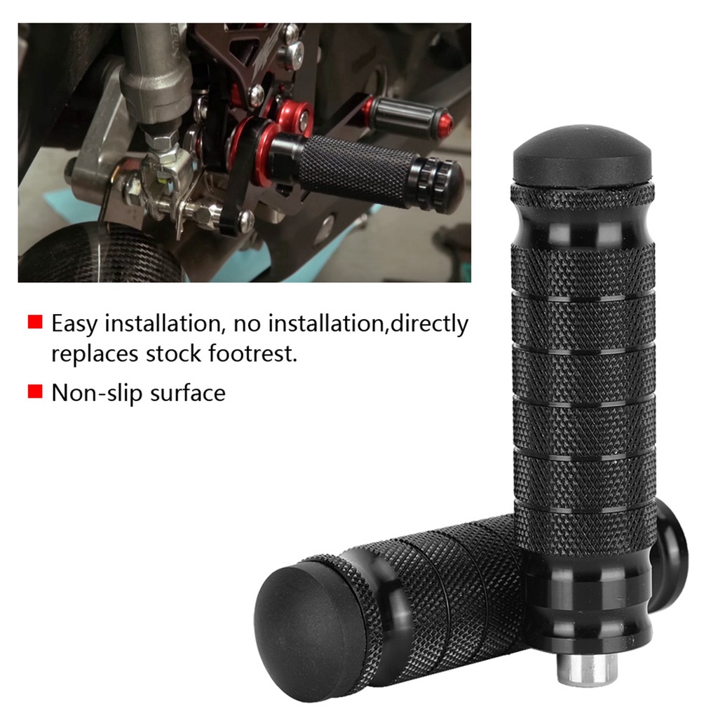[SINHOP]2pcs CNC Motorcycle Rear Footrests Universal M8 Non-slip Foot ...