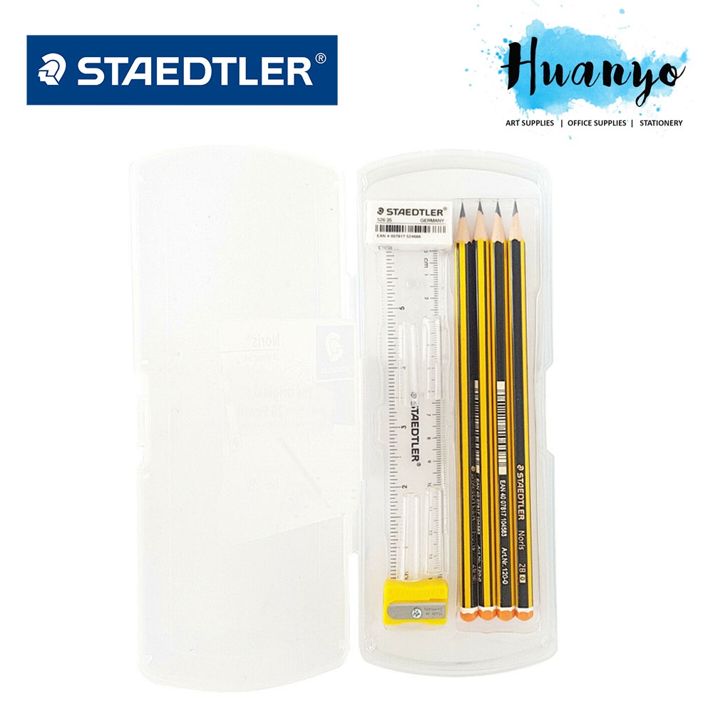 [HUANYO] Staedtler Noris 2B Pencil Writing Exam Set (4 x 2B Noris, 1 X ...