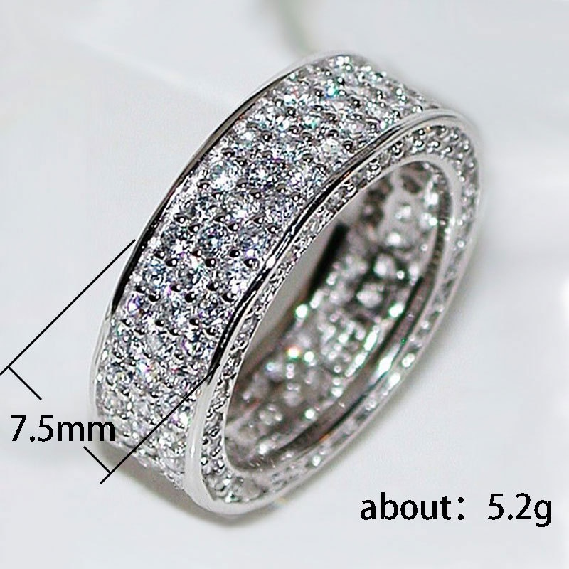 European and American Temperament Starry Sky with Moissanite Ring ...